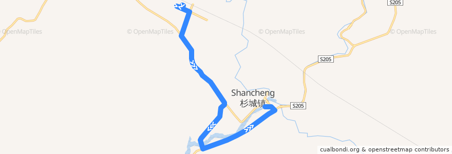 Mapa del recorrido 泰宁9路(往汽车站) de la línea  en 泰宁县.