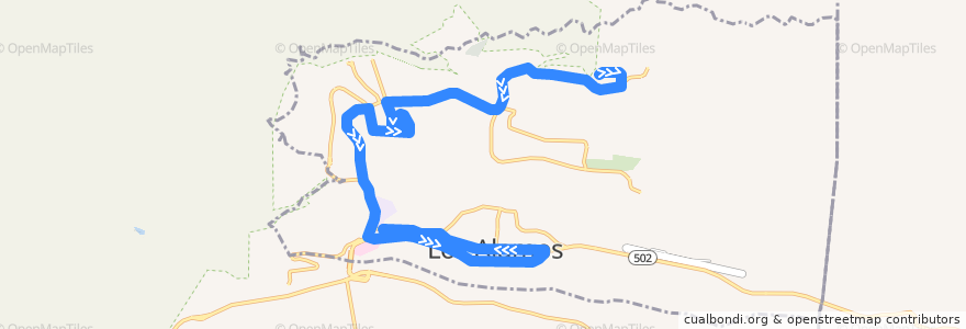 Mapa del recorrido Route 10: Barranca Mesa Express de la línea  en Los Alamos.