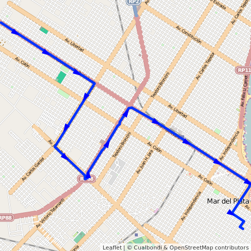 Recorrido B Desde Ruta 226 Hasta Terminal De Omnibus De La Línea 512 ...