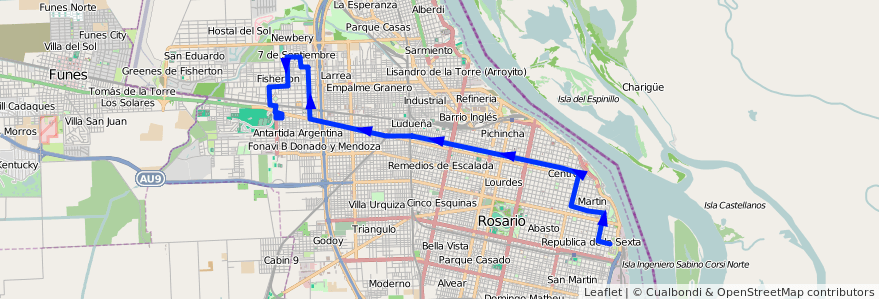 Mapa del recorrido Base de la línea 115 en تسبیح.